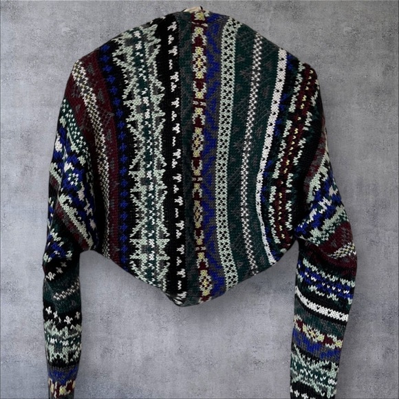 Free People Carnival Cardigan Sweater Shrug Bolero Fair Isle - Host Pick - Picture 4 of 8